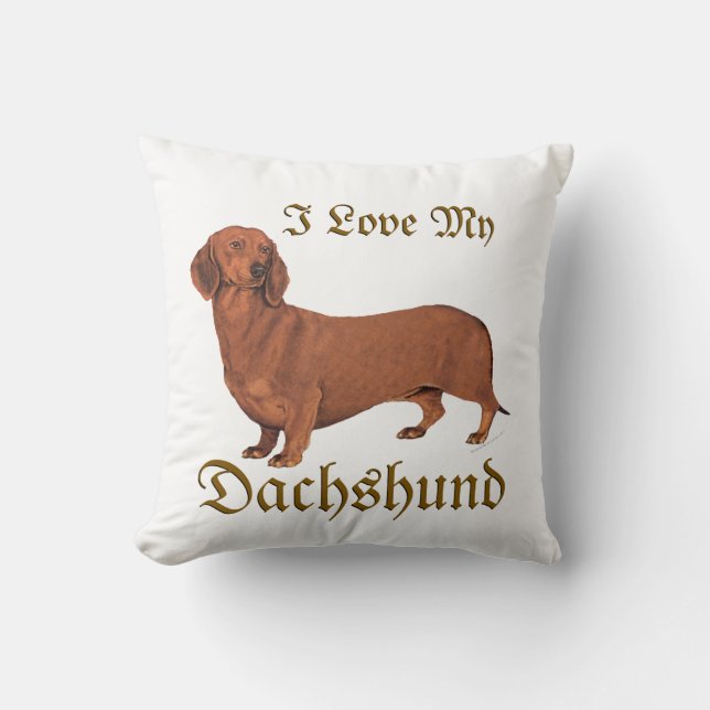 Almofada Amor de Dachshund (Frente)