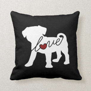 Almofada Amor de Puggle (Pug/lebreiro)