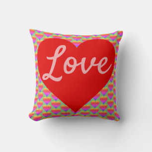 Almofada Amor dentro de um Coração Vermelho