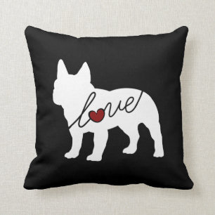 Almofada Amor do buldogue francês