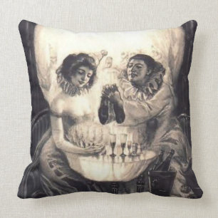 Almofada Amor do crânio, ilusão óptica do Victorian do