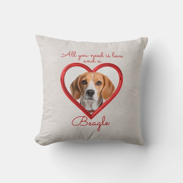 Almofada Amor e Beagle (Frente)