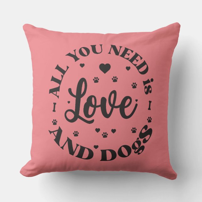 Almofada "Amor e Cachorros" (Frente)