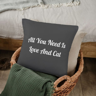 Almofada Amor E Cinzas Escuras Personalizadas Da Gata
