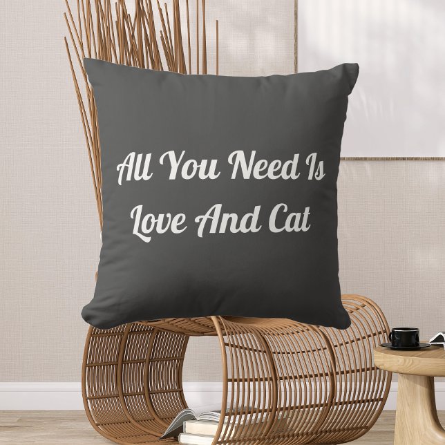 Almofada Amor E Cinzas Escuras Personalizadas Da Gata (Criador carregado)
