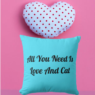 Almofada Amor E Gato Personalizado, Custa, Engraçado, Citaç
