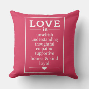 Almofada Amor é ... nomes personalizados e travesseiros dec