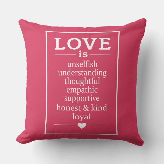 Almofada Amor é ... nomes personalizados e travesseiros dec (Frente)