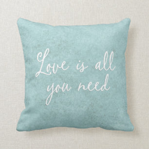 Almofada Amor é tudo que você precisa de Travesseiro - Azul