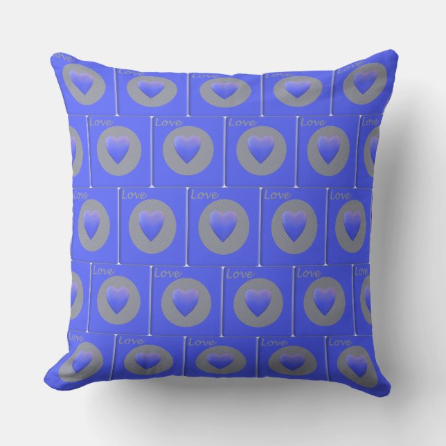 Almofada Amor Encaixotado em Azul (Frente)