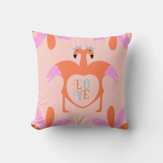 Almofada Amor Flamingo Personalizado (Frente)