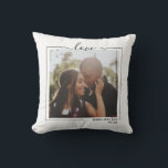 Almofada Amor Foto Personalizada E Texto<br><div class="desc">Ame o temático travesseiro decorativo Personalizado de Tipografia de Texto e Foto de Ricaso - adicione suas próprias fotografias e texto a este excelente dois travesseiros/almofada laterais</div>