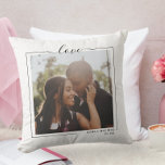 Almofada Amor Foto Personalizada E Texto<br><div class="desc">Ame o temático travesseiro decorativo Personalizado de Tipografia de Texto e Foto de Ricaso - adicione suas próprias fotografias e texto a este excelente dois travesseiros/almofada laterais</div>