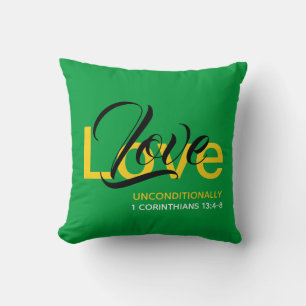 Almofada AMOR INCONDICIONALMENTE 1 Corinthians 13 Dispersã