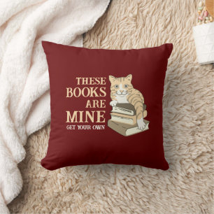 Almofada Amor Lendo estes livros é meu gato engraçado