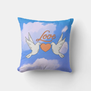 Almofada Amor nas Nuvens - Coração das Pombas