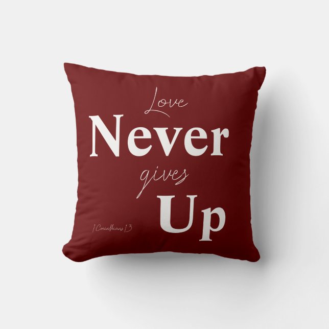 Almofada amor nunca desiste (Frente)
