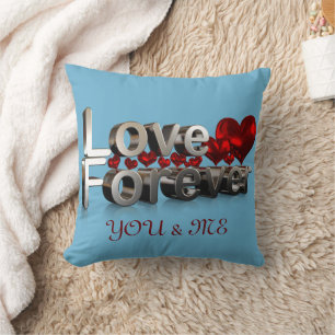 ALMOFADA AMOR PARA SEMPRE SOMENTE VOCÊ & EU PARA VOCÊ