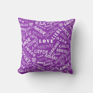 Almofada AMOR - Vários Idiomas - Internacional Personaliz