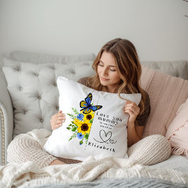 Almofada Amor Você Mamãe Travesseiro Personalizado Floral
