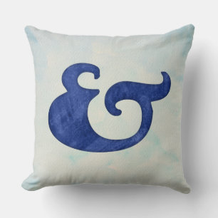 Almofada Ampersand Aquarela Náutica Tons de Azul