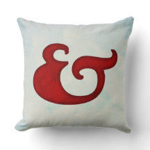 Ampersand de Aquarela Náutica | Rico Vermelho E Si