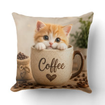 Amuleto de Gatinho na Xícara de Café