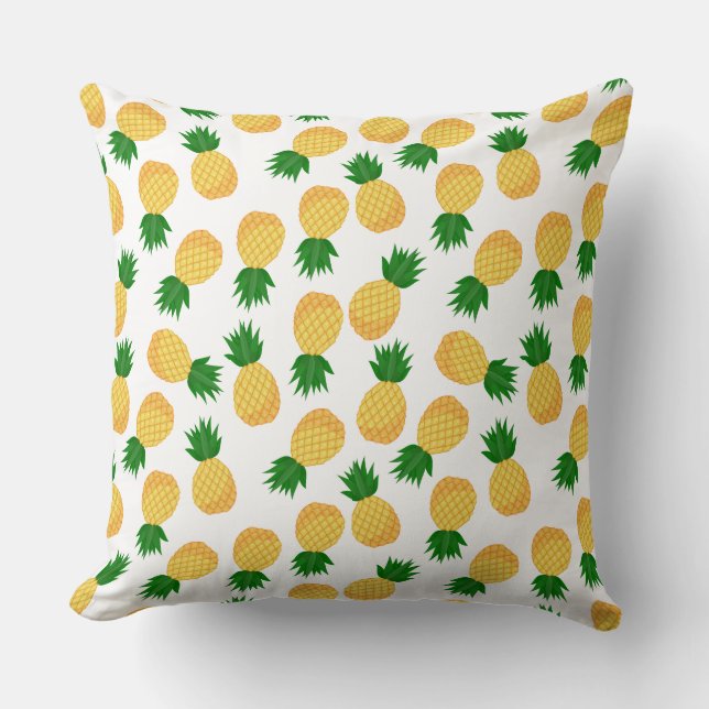Almofada Ananás amarelo-abacaxi Design de padrão de Fruta v (Frente)