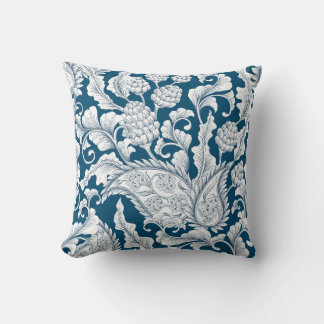 Almofada Ananás Azul e Branco Elegante