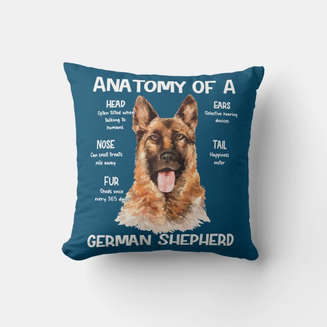Almofada Anatomia De German shepherd Para Cachorros (Frente)
