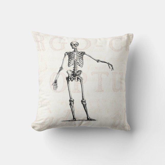 Almofada Anatomia retro de esqueleto dos esqueletos dos (Frente)