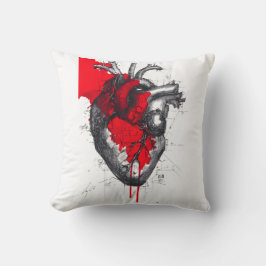 Almofada Anatomical Heart Trash Polka Art Pillow