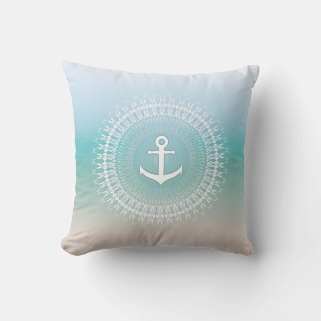 Almofada Anchor E Mandala Maritim Modern (Frente)
