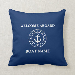Almofada Anchor Rope Stars Blue - Boat Name