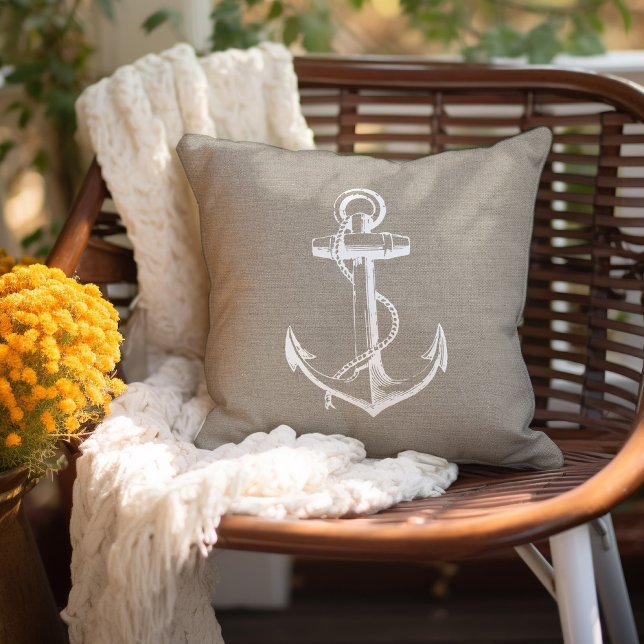 Almofada Anchor Rustic Chic Vintage (Criador carregado)