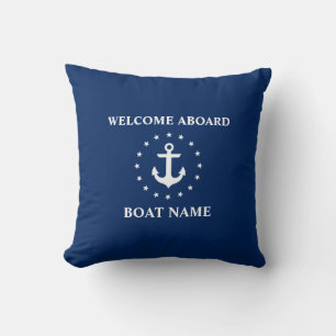 Almofada Anchor Stars Blue - Boat Náutico