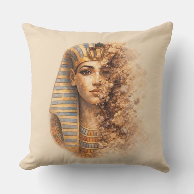 Almofada Ancient Egyptian Queen Throw Pillow (Frente)