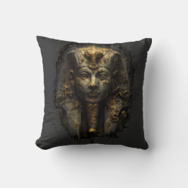 Almofada Ancient Malice Egyptian Pharaoh Black Throw Pillow