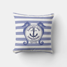 Almofada Âncora/nó/cavalo/cavalo/nome e # náuticos