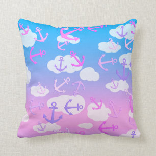 Almofada Âncoras Flutuantes Brincadeiras Rosa E Azul