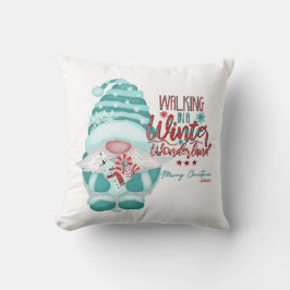 Almofada ANDANDO EM UM WINTER WONDERLAND Gnomo christmas