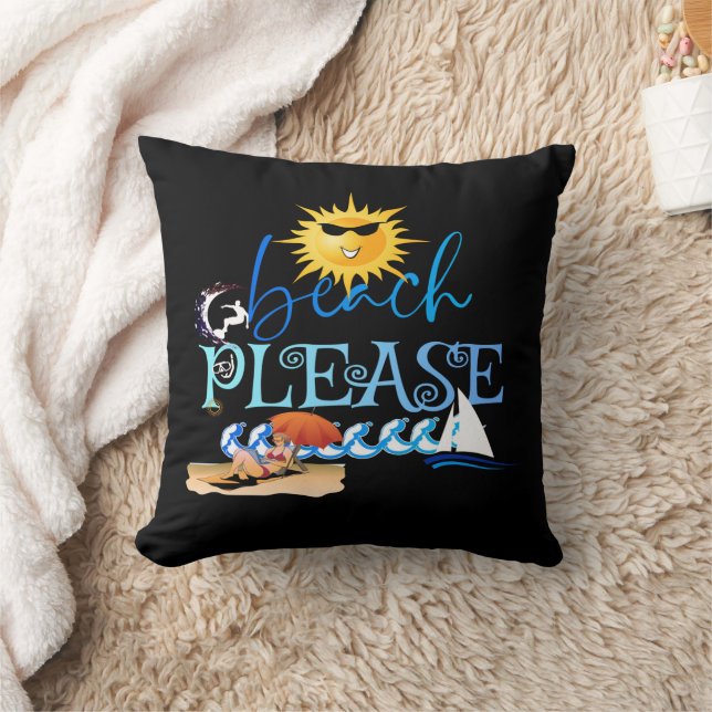 Almofada Ande pelas ondas de verão (Cobertor)