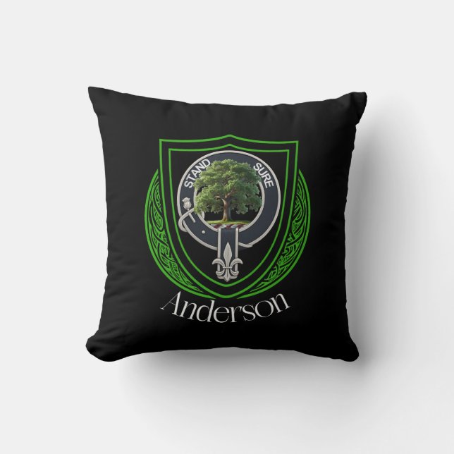 Almofada Anderson Scottish Clan Crest (Frente)