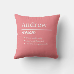 Almofada Andrew, Definição de Nome Personalizado de Menino