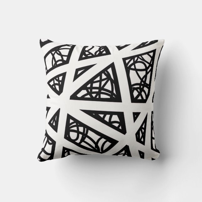 Almofada Ângulos em Preto e Branco (Verso)