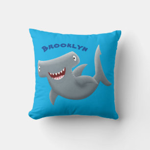 Almofada Animação engraçada de tubarão Hammerhead