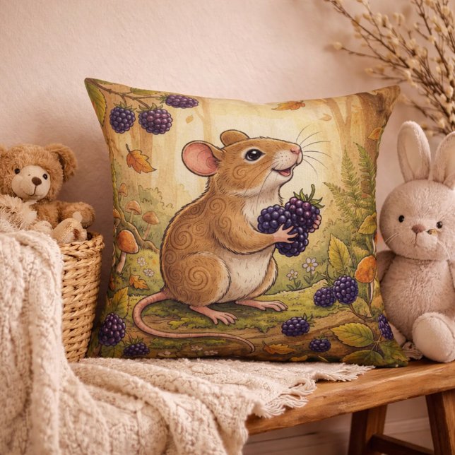 Almofada Animais Adoráveis do Bosque do Rato  (Criador carregado)