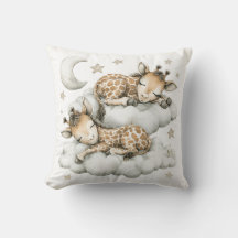 Animais Bebês Adoráveis em Aquarela Dormindo nas N