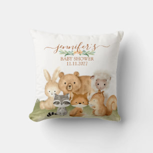 Almofada Animais Bebês da Natureza Florestal