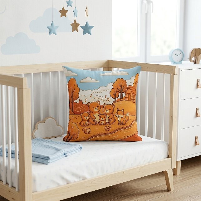 Almofada Animais da Floresta de Outono (Criador carregado)
